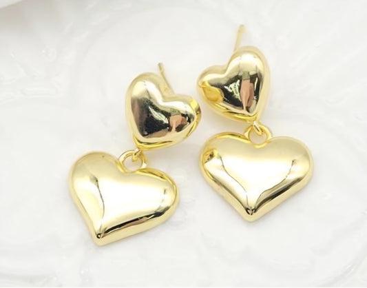 Arete doble corazón