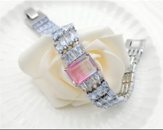Pulsera perla rosa